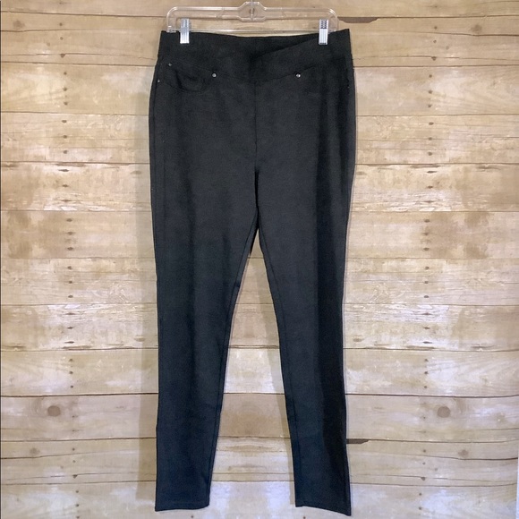 Seven7 Pull On leggings Ponte Heather Charcoal gray(not black - Picture 1 of 8